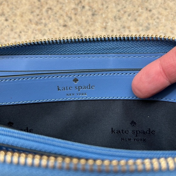 Kate Spade NY Blue Nylon Continental Zip Around Long Wallet - Picture 4 of 16